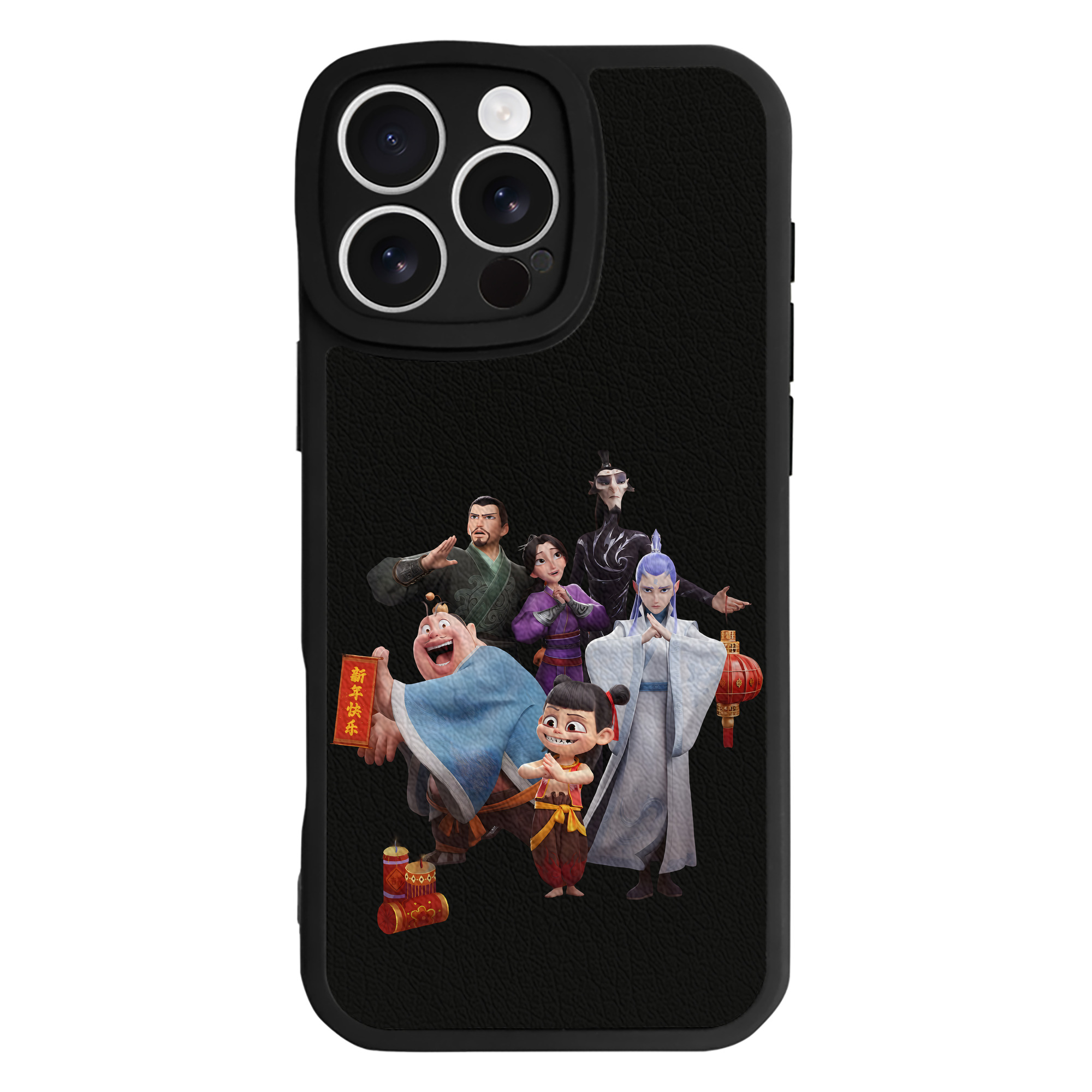 （画像用） Ne Zha 2 ナタ 魔童の大暴れ 【iPhone 16シリーズ対応】シリコンスマホケース（レザー調） 材質：シリコン